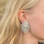 Vintage Kenneth Jay Lane Crystal Cascade Clip-on Earrings