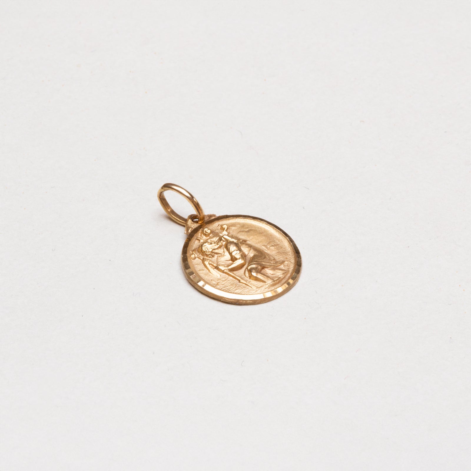 Vintage 18ct Gold St Christopher's Pendant Charm