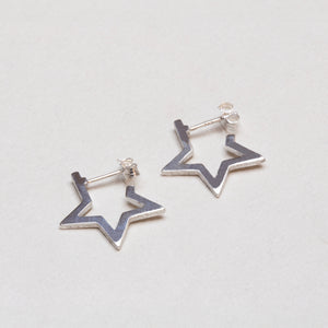 Star Hoop Earrings
