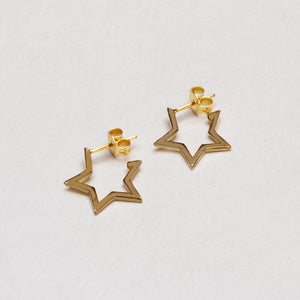 Star Hoop Earrings