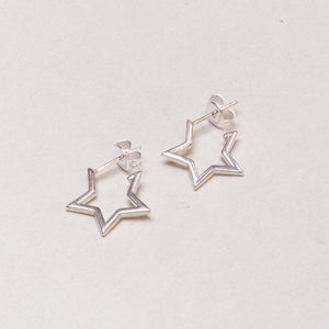Star Hoop Earrings