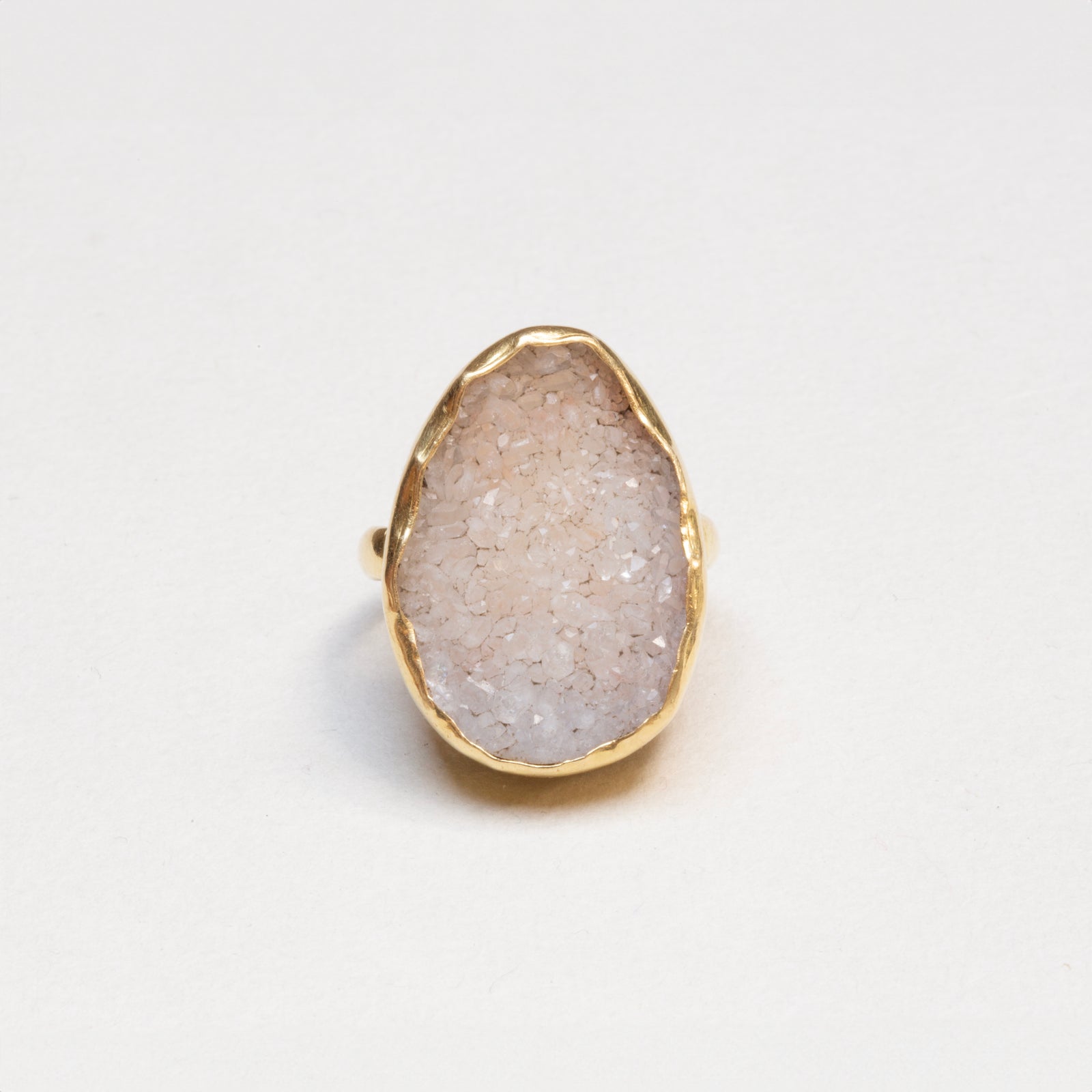 Vintage 18ct Gold Qaurtz Ring