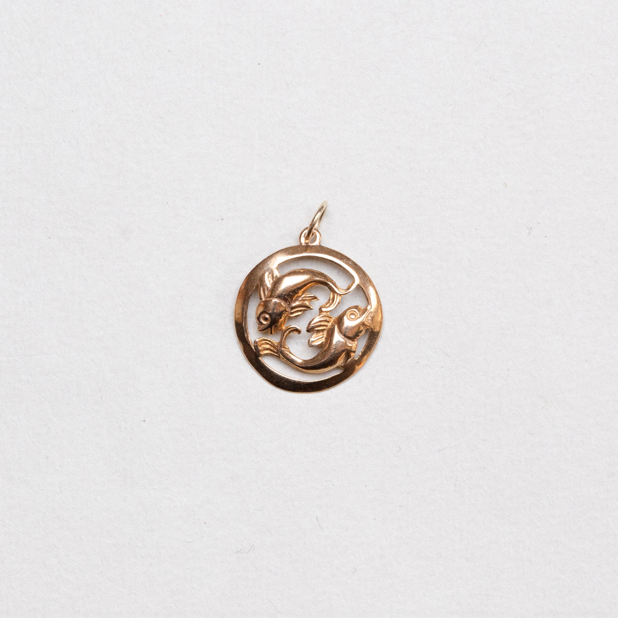Vintage 9ct Gold Pisces Charm Pendant