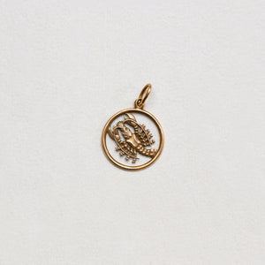 Vintage 9ct Gold Scorpio Charm Pendant