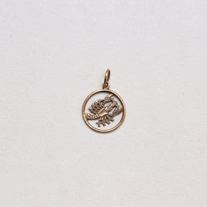 Vintage 9ct Gold Scorpio Charm Pendant