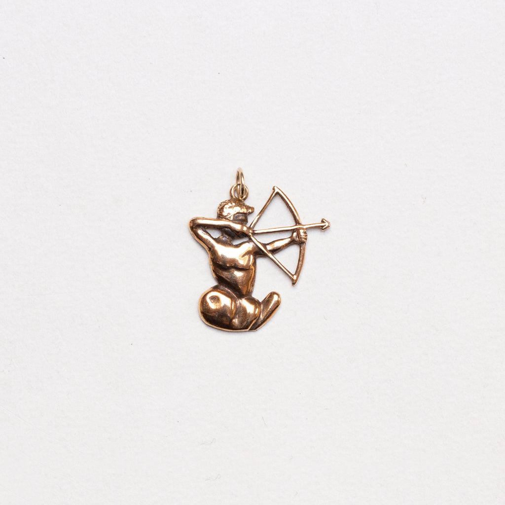 Vintage 9ct Gold Sagittarius Charm Pendant