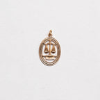 Vintage 9ct Gold Libra Charm Pendant