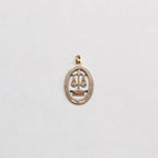 Vintage 9ct Gold Libra Charm Pendant