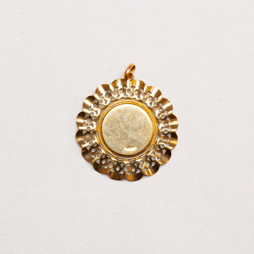 Vintage 9ct Gold Large St. Christopher Charm Pendant