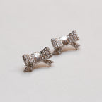 Vintage Ferragamo Bow Ribbon Stud Earrings