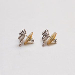 Vintage Ferragamo Bow Ribbon Stud Earrings