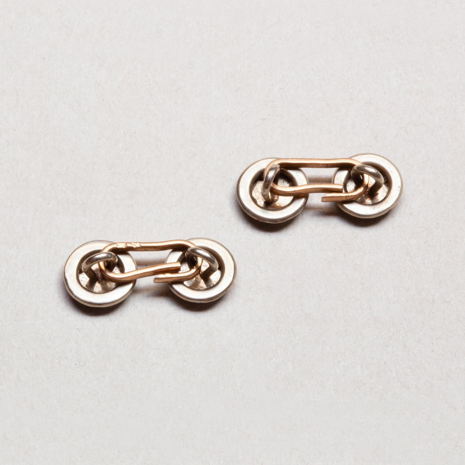 Vintage White Gold Cuffs with Sapphires