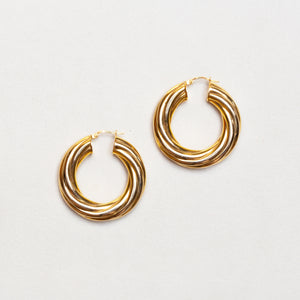 Vintage 9ct Gold Hoop Earrings