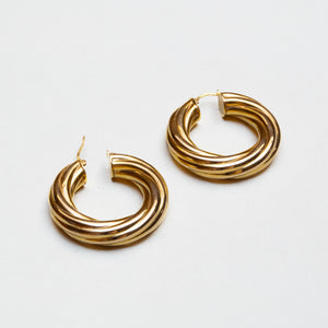 Vintage 9ct Gold Hoop Earrings