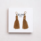 Vintage Celine Gold-Tone Tassel Earrings