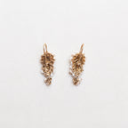 Vintage Gold Plated Wire Earrings with Pearls