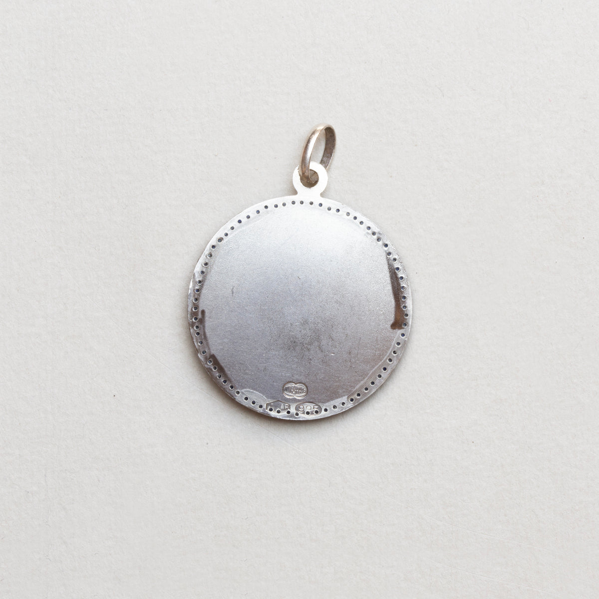 Vintage Sterling Silver Taurus Pendant Charm with Sapphires