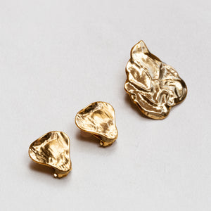 Vintage YSL Set of Gold Pin and Clip-on Earrings