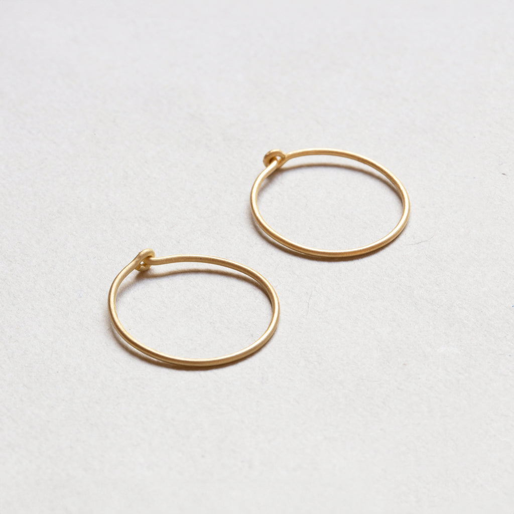 Simple Thing Gold-plated Silver Hoop Earrings