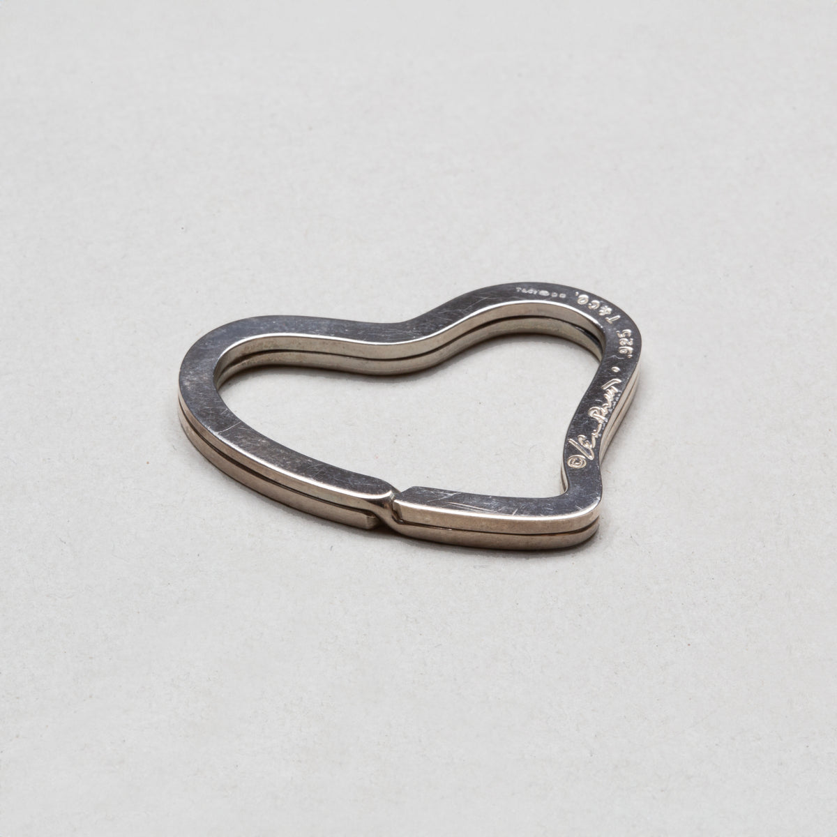 Vintage Sterling Silver Elsa Peretti Heart Key Ring