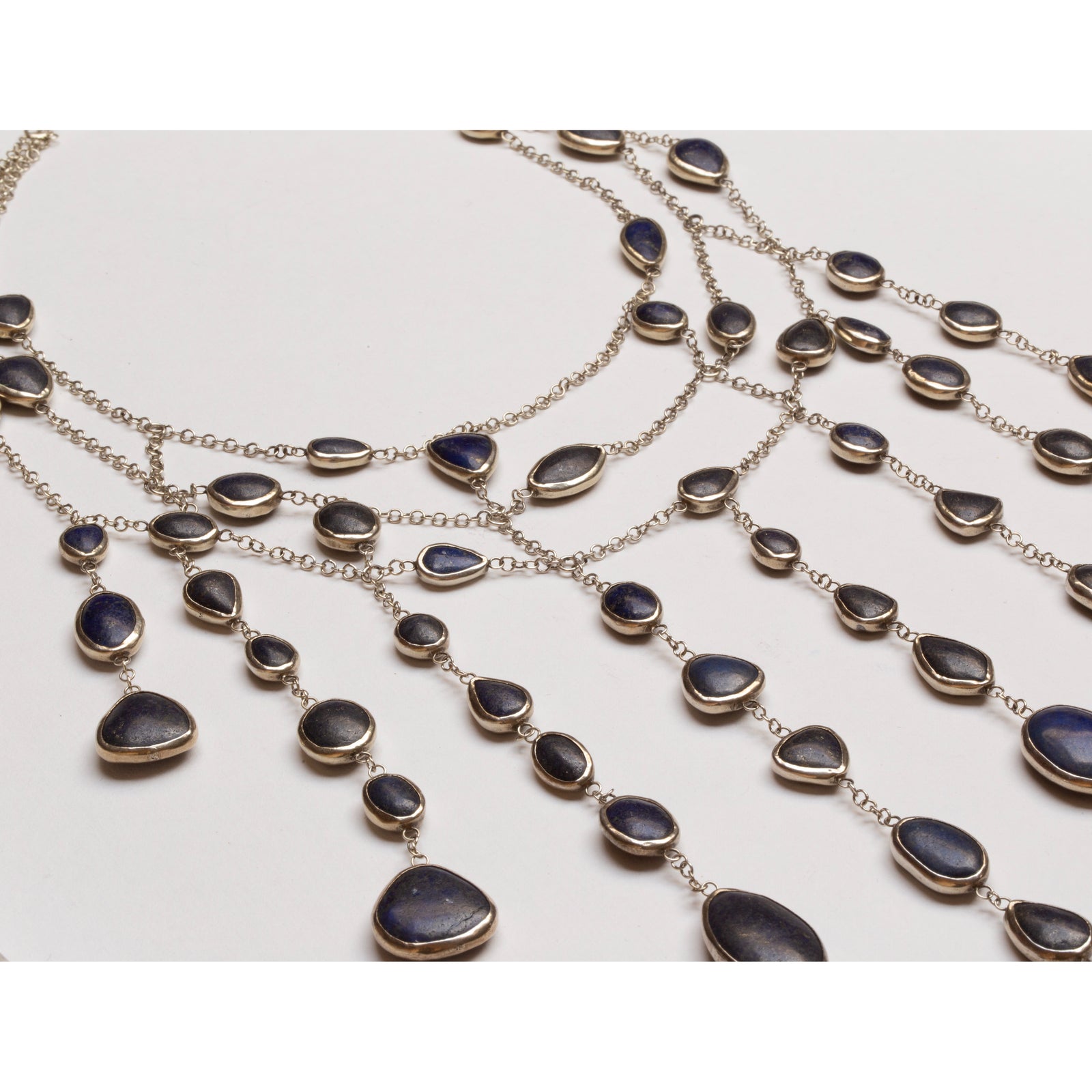 Vintage Pippa Small Waterfall Necklace with Lapis Lazuli