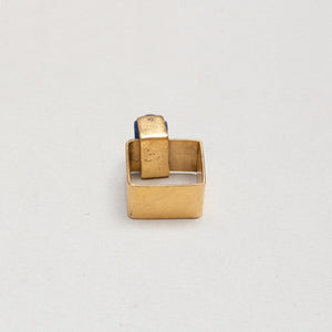 [Pre-owned] Gold Ring with Lapis Lazuli