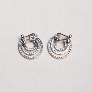 Vintage White Gold Diamond Stud Earrings