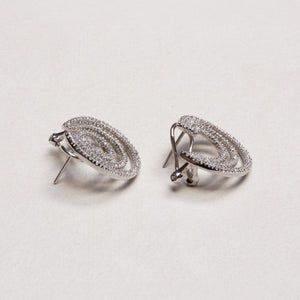 Vintage White Gold Diamond Stud Earrings