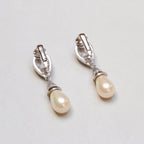 Vintage Christian Dior Faux Pearl and Chrystal Clip-on Drop Earrings