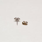 Vintage Evil Eye Diamond Stud with Sapphire