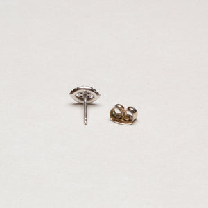 Vintage Evil Eye Diamond Stud with Sapphire
