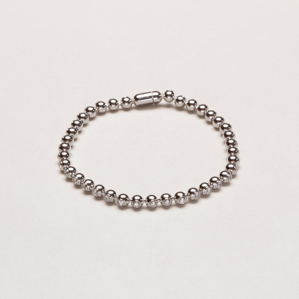 Vintage Cartier 'Perles' Diamond Tennis Bracelet
