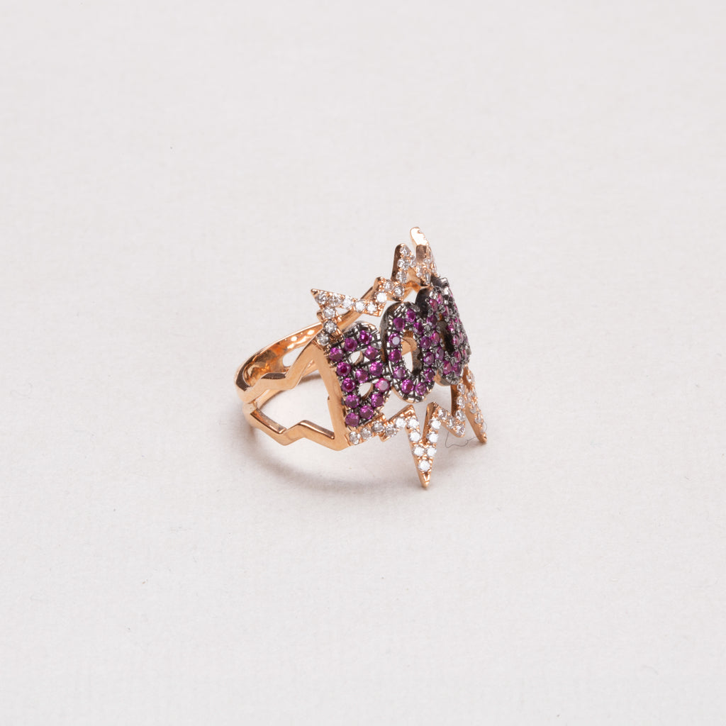 Pre-owned Pop Art "BOOM" Ring