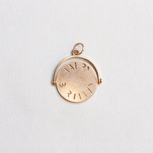 Vintage Spinning "Happy Birthday" Charm Pendant