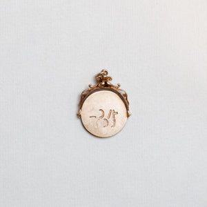 Vintage Spinning I Love You Charm Pendant