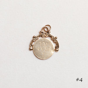 Vintage Spinning I Love You Charm Pendant