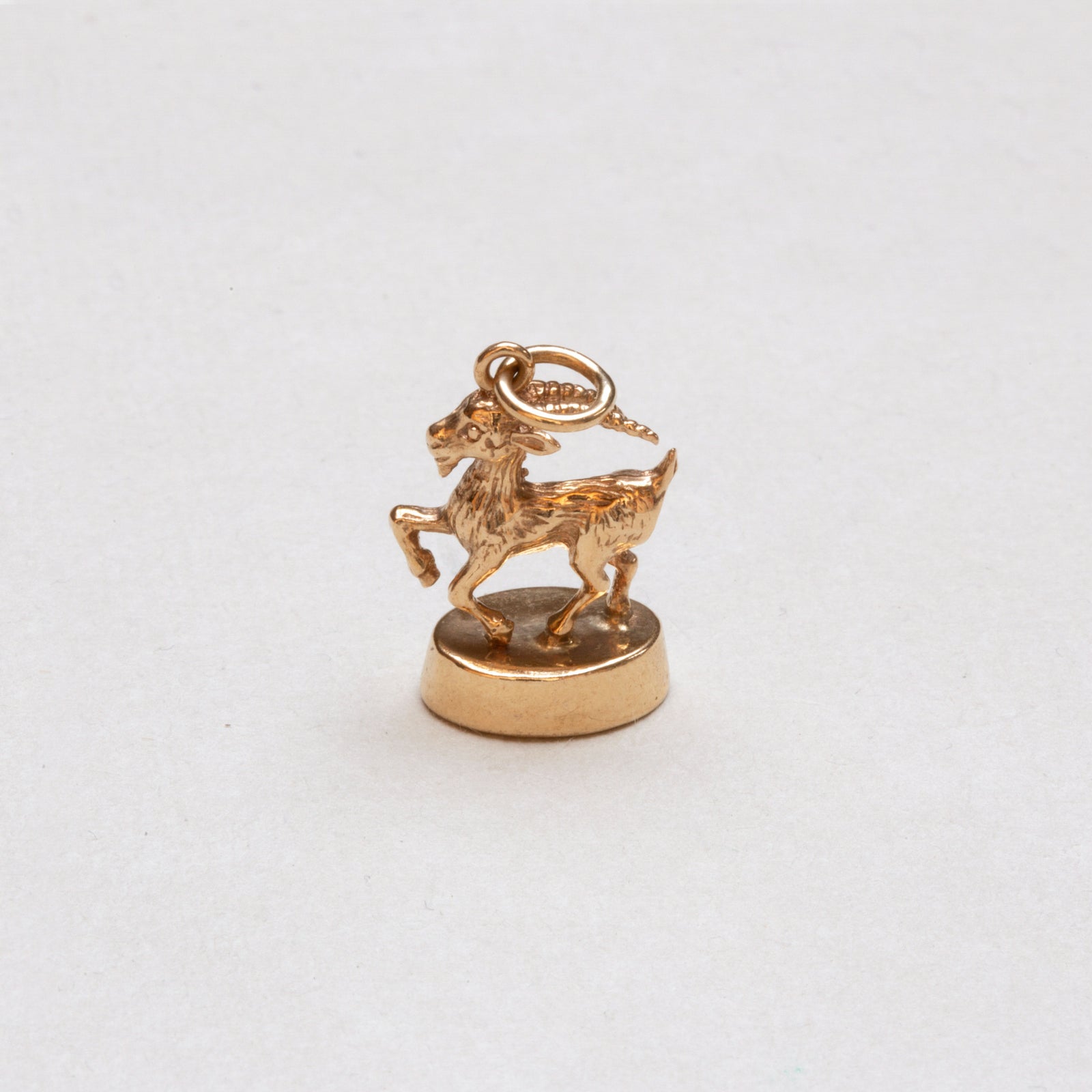 Vintage 9ct Gold Capricorn Pendant Charm