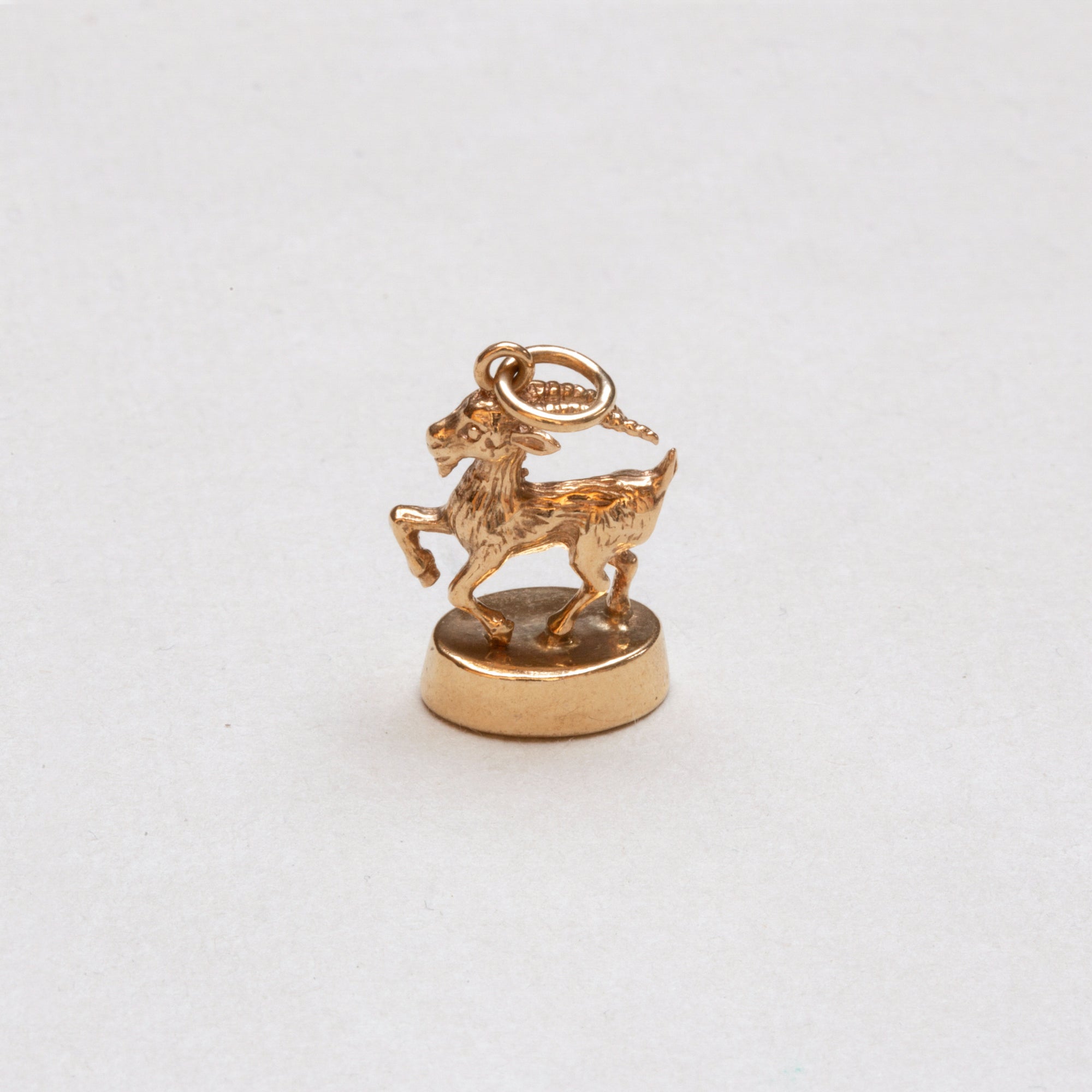 Vintage 9ct Gold Capricorn Pendant Charm