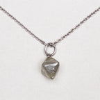 Vintage William Welstead Platinum Necklace with Rough-Cut Diamonds