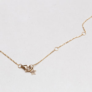 18ct Gold Diamond Crescent Moon Necklace