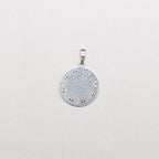 Rare Vintage Sterling Silver St. Christopher Charm Pendant with Sapphires