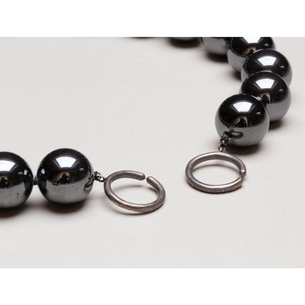 Vintage Tiffany Hematite Bead Necklace by Paloma Picasso