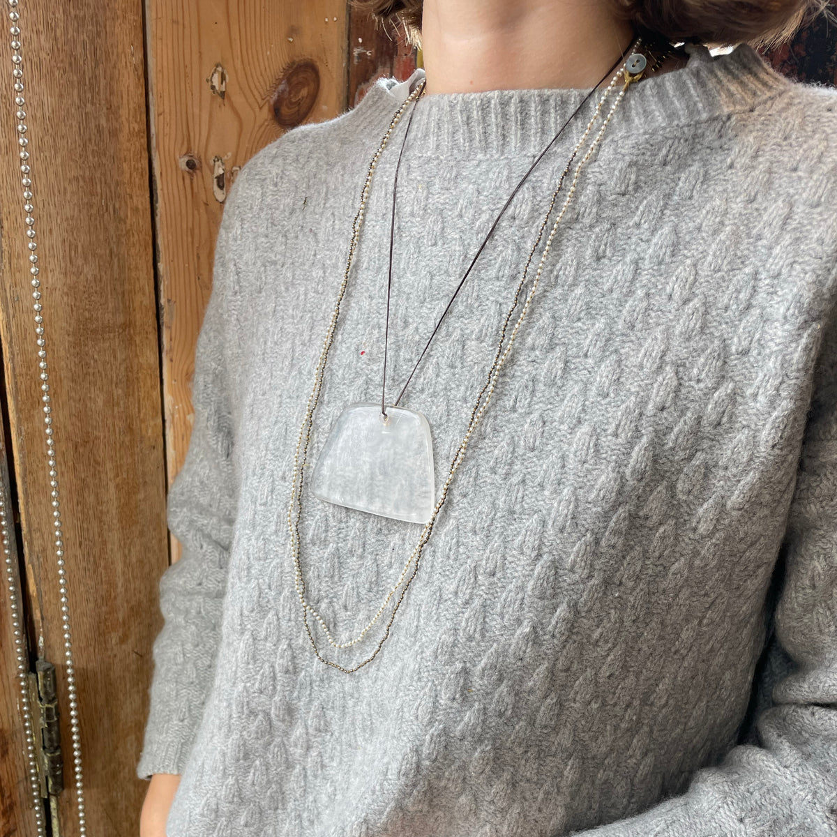 Vintage Pippa Small Lucite Charm Necklace