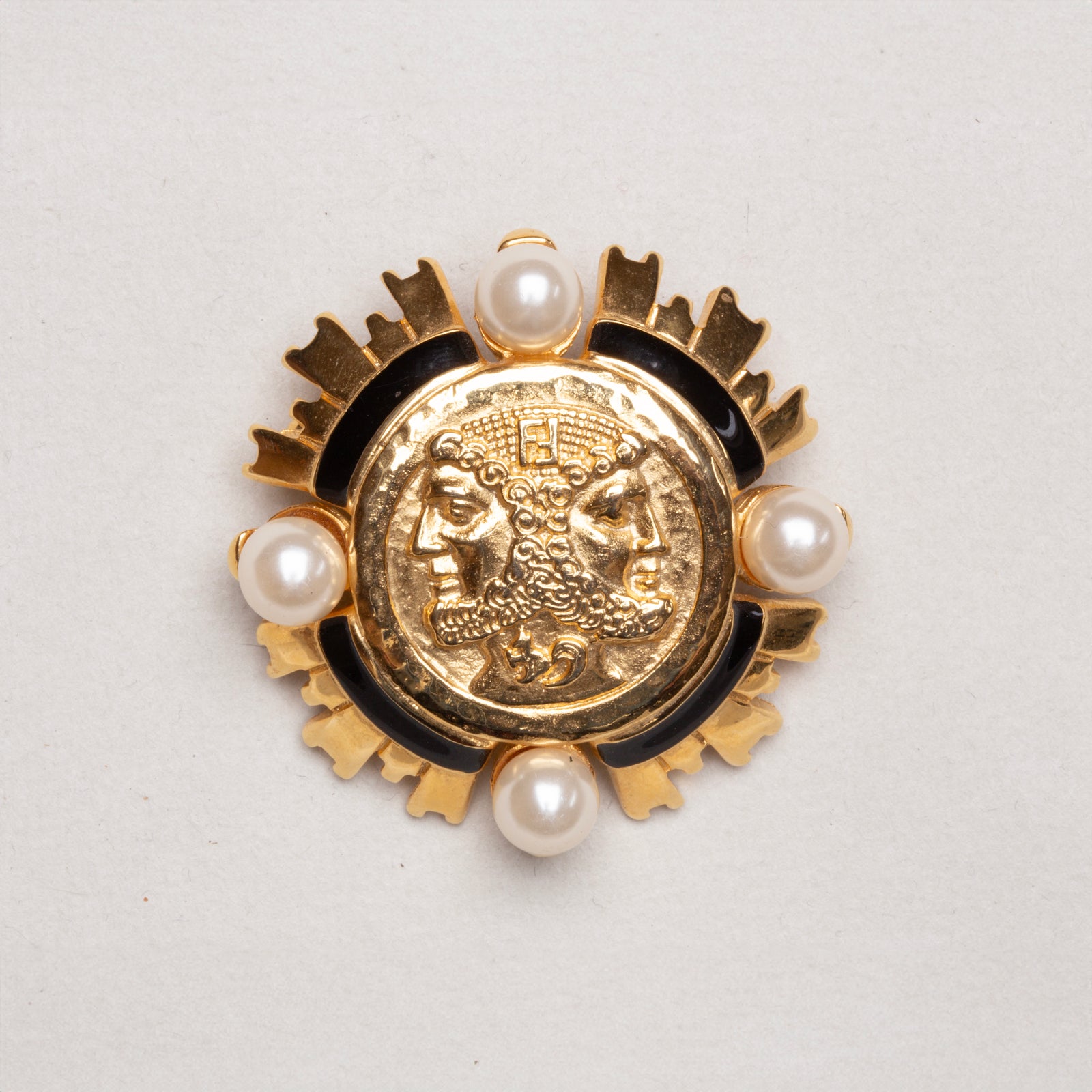 Vintage Fendi Pearl Brooch