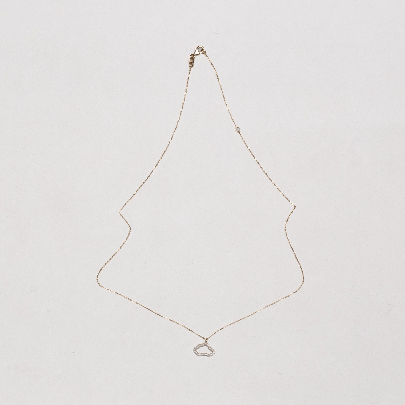 14ct Gold Diamond Cloud Chain Necklace