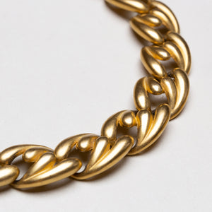 Vintage Set of Gold-tone Chain Necklace and Bracelet