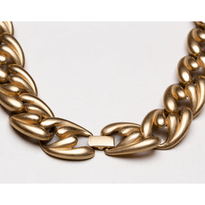 Vintage Set of Gold-tone Chain Necklace and Bracelet