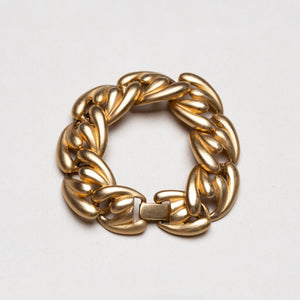 Vintage Set of Gold-tone Chain Necklace and Bracelet