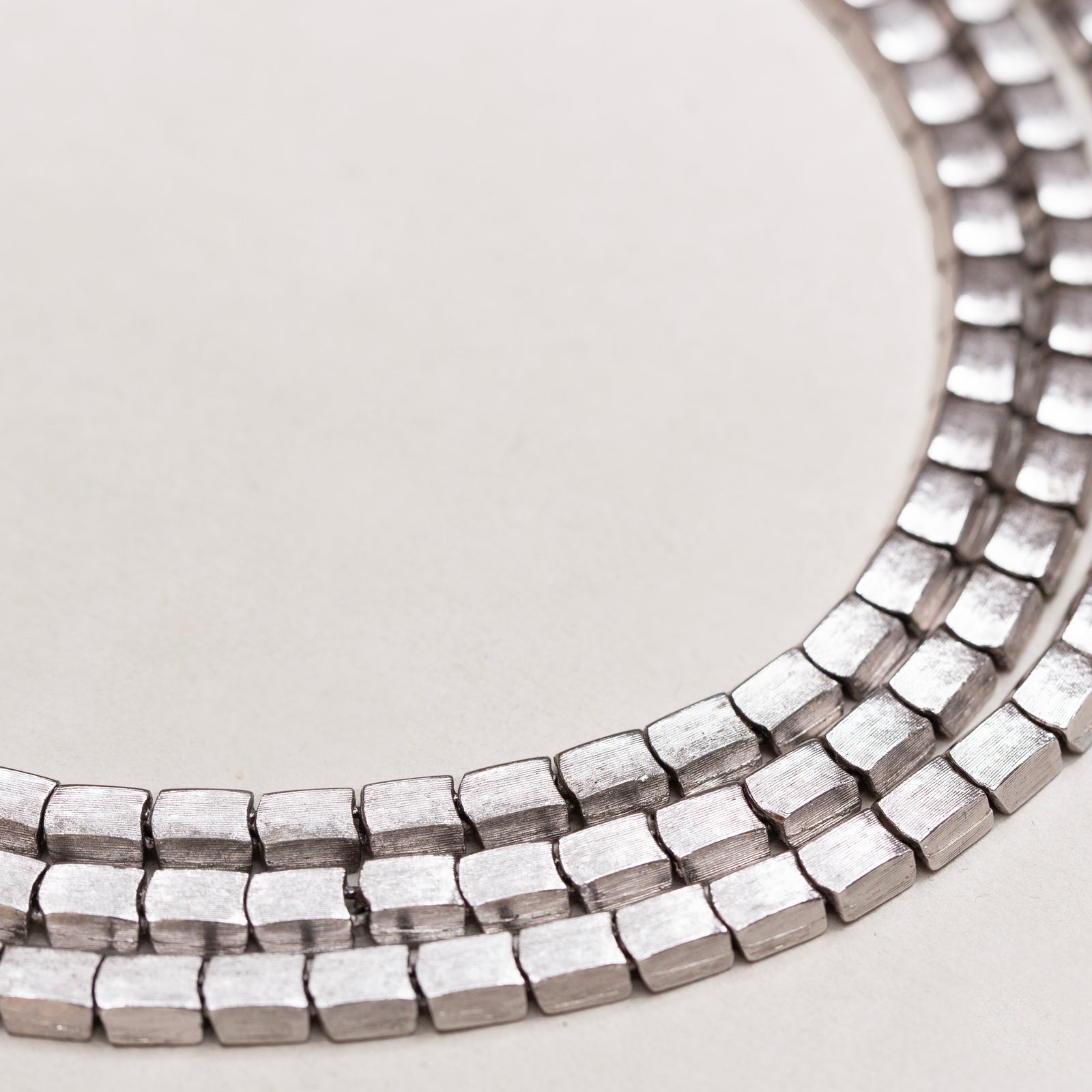 Vintage Kramer Silver-Tone Triple Strand Necklace