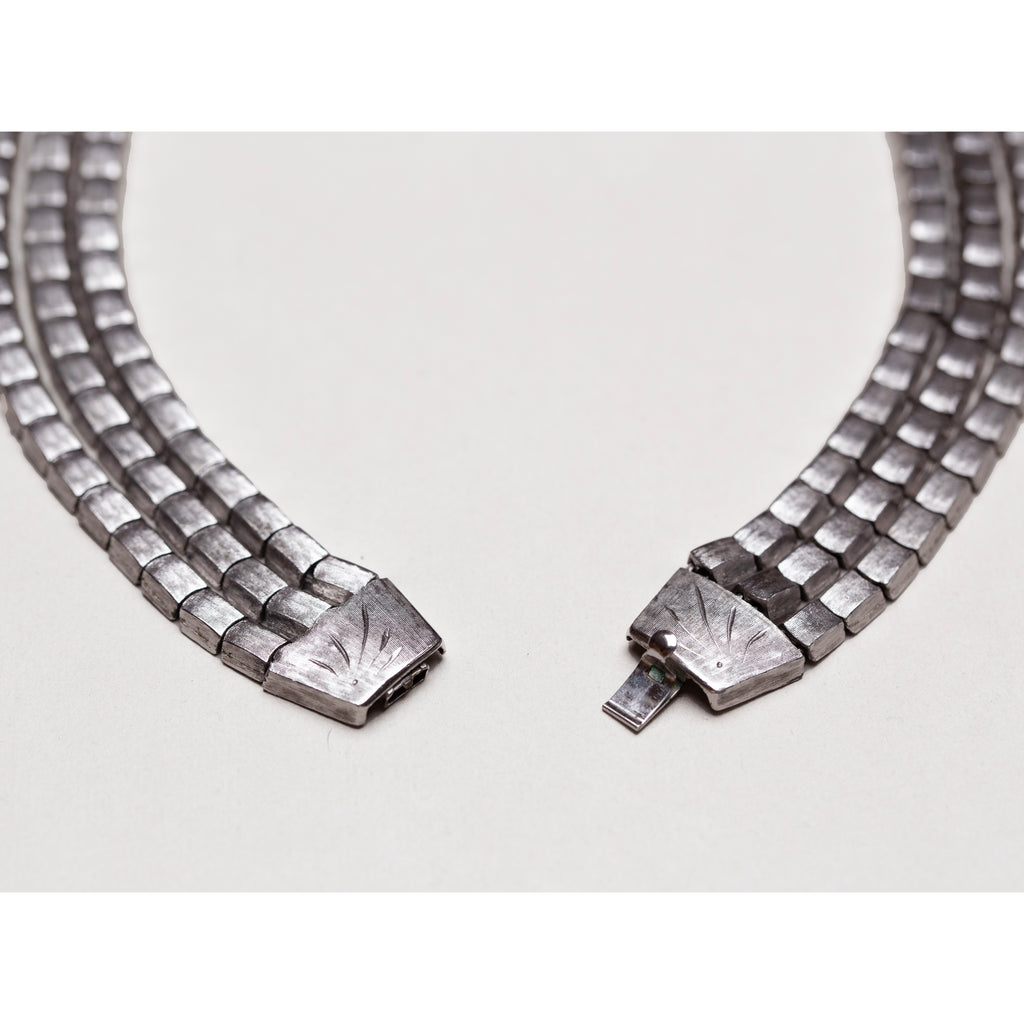 Vintage Kramer Silver-Tone Triple Strand Necklace